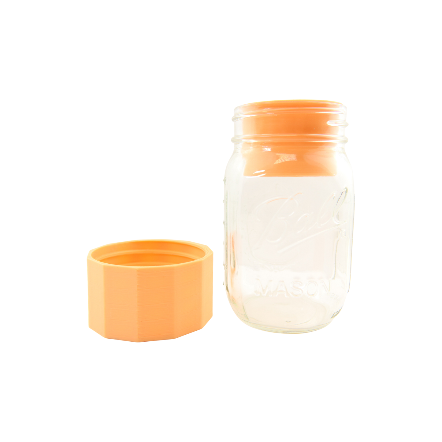 REGROVA Mason Jar Connector with Canister - Peach Color - The Ultimate Seed Starter Kit!