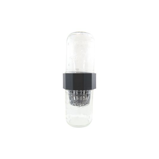 WIDE MOUTH -REGROVA Mason Jar Connector for Indoor Gardening | Plant Growth System Kit - Color Black